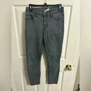 4/$25 Free People Peyton High Rise Ankle Jeans Carbon Gray Wash 27